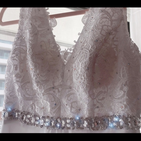 White Formal Evening Gown - Picture 2 of 3